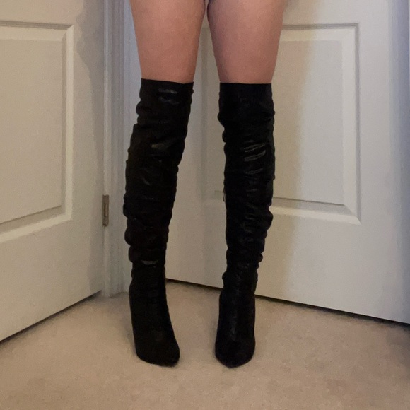 nature breeze over the knee sparkly black boots - Picture 4 of 4